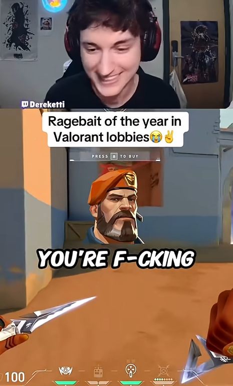 Short form clip example: ragebait