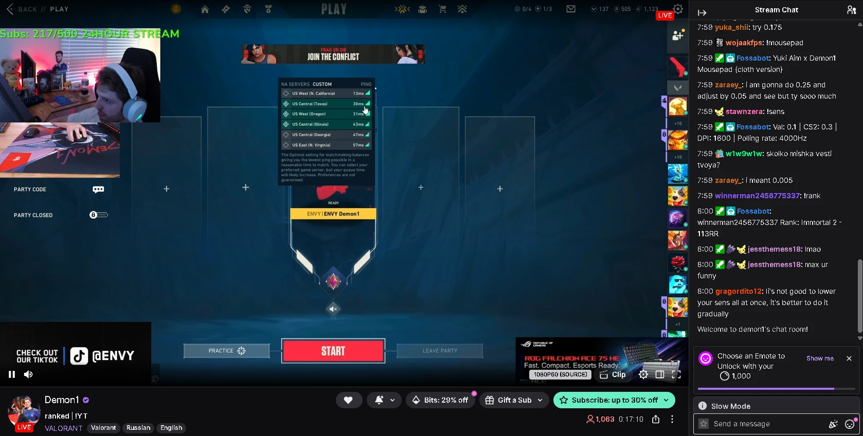 A live Twitch stream